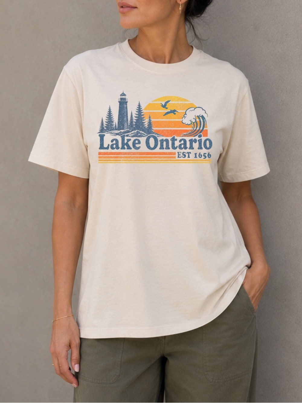 Lake Ontario Unisex T-Shirt Great Lakes Canada Graphic Tee
